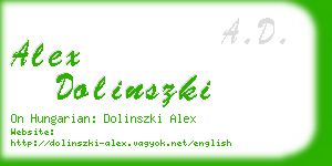alex dolinszki business card